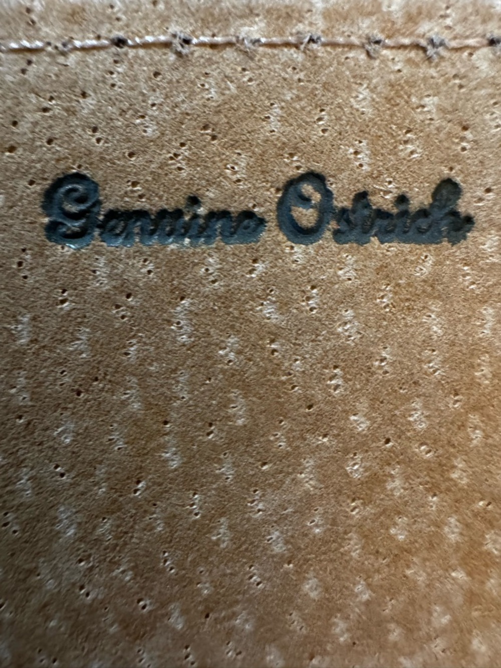 Fernberry Genuine Ostrich Leather Bag Vintage Brown Shoulder Clutch - Picture 3 of 7